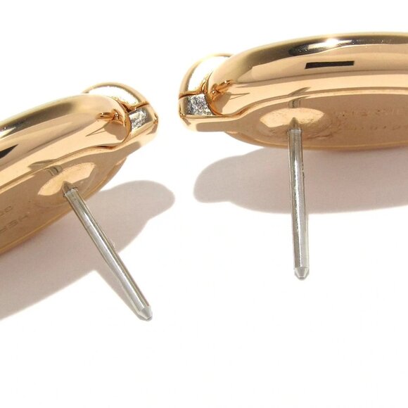 Auth HERMES Mini Mayon - Rose Gold Gray-Beige Hardware None Earrings - Picture 5 of 7